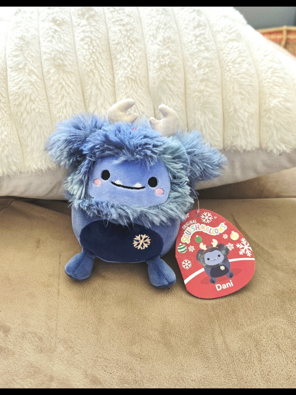 Squishmallows Blue Plush Dani Holiday Snowflake